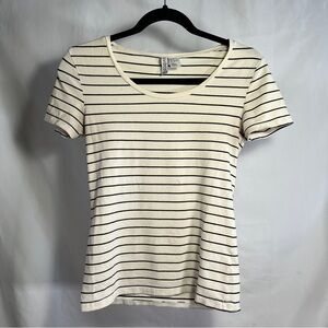 🔥4 for $20🔥Divided by H&M Basic Black & White Striped T-Shirt Size S
